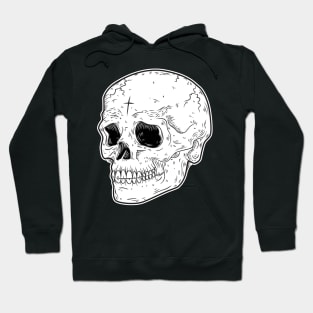 Skull with cross Hoodie